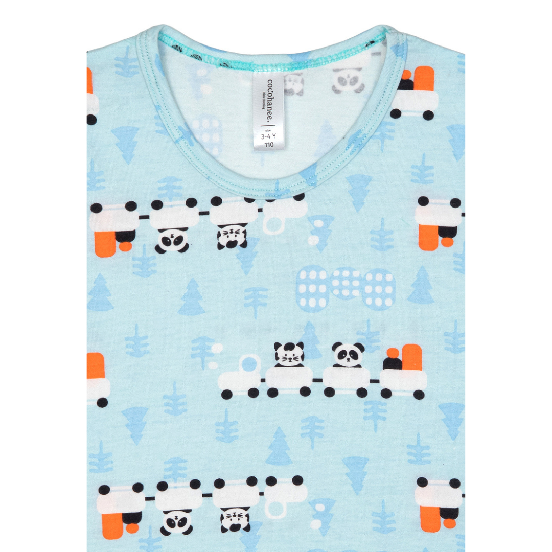 Cocohanee - Animal Train Sleeveless Set - Setelan Anak Tanpa Lengan