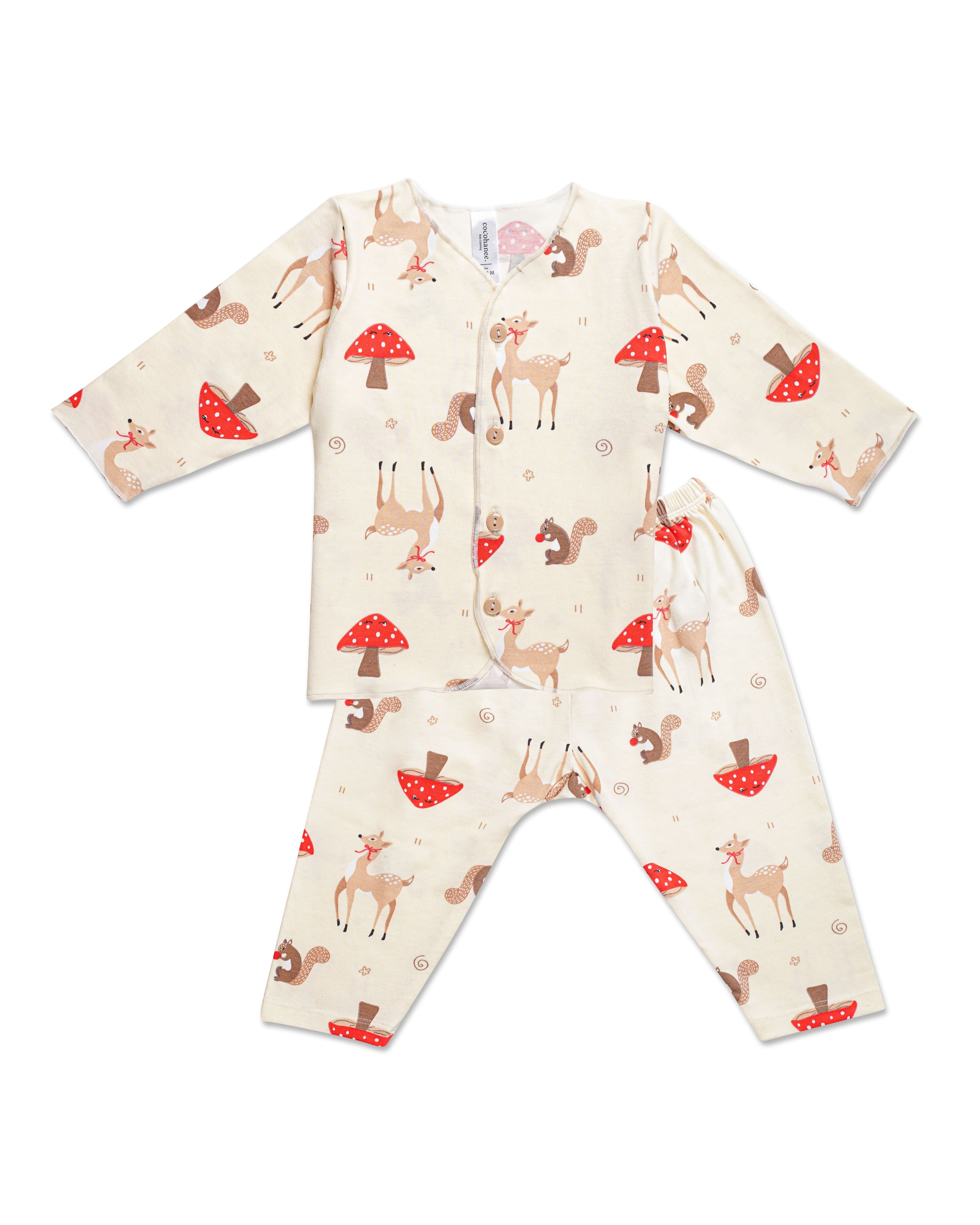 Cocohanee - Autumn Meadow - Baby Long Button Down Pajamas - Piyama Bayi dengan Kancing Depan