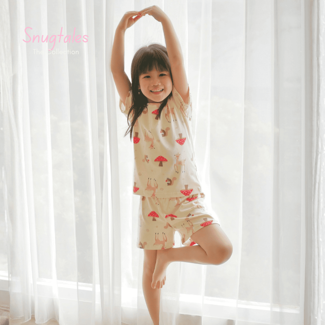 Cocohanee - Autumn Meadow Short Pajamas - Piyama Tidur Anak