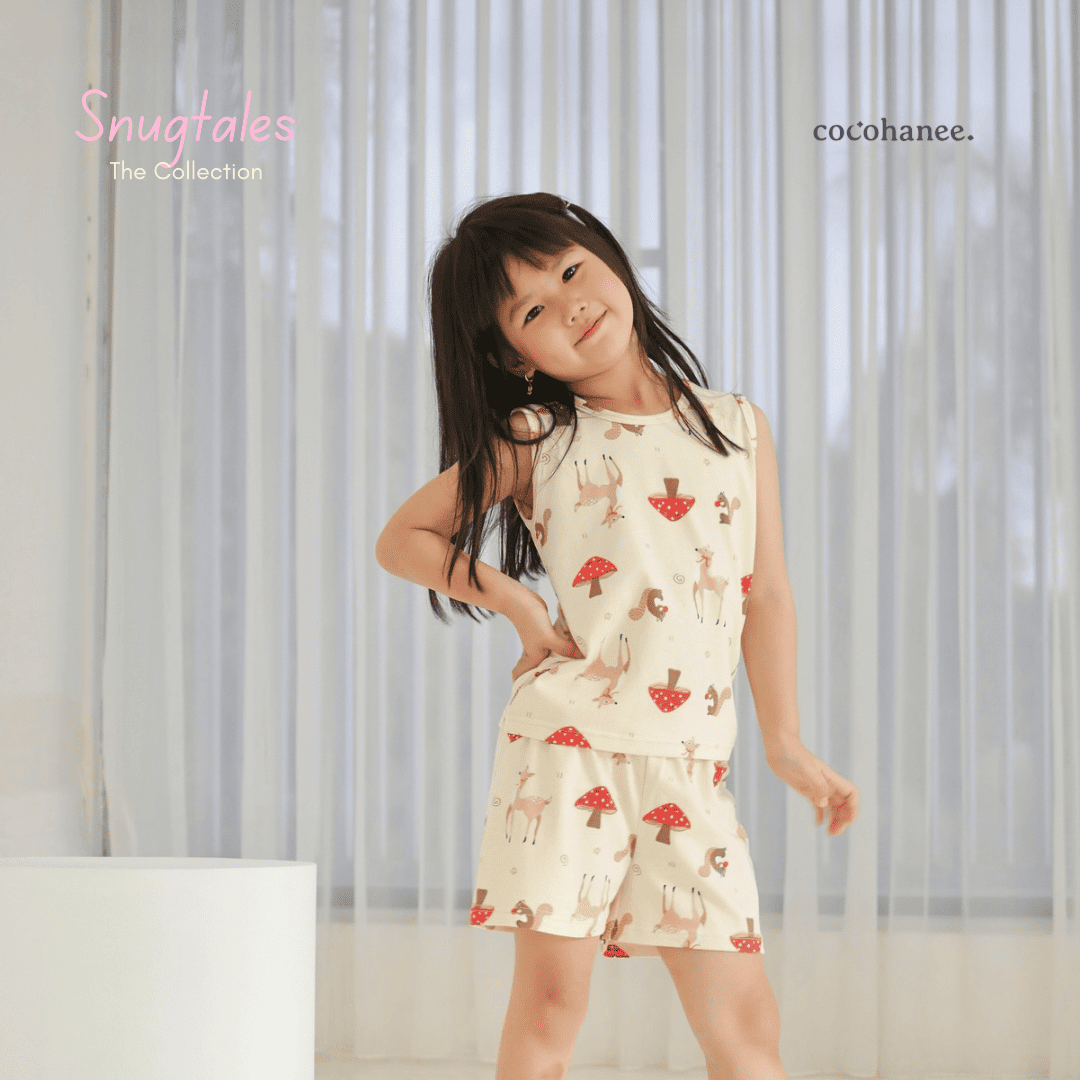 Cocohanee - Autumn Meadow - Sleeveless Set - Setelan Anak Tanpa Lengan