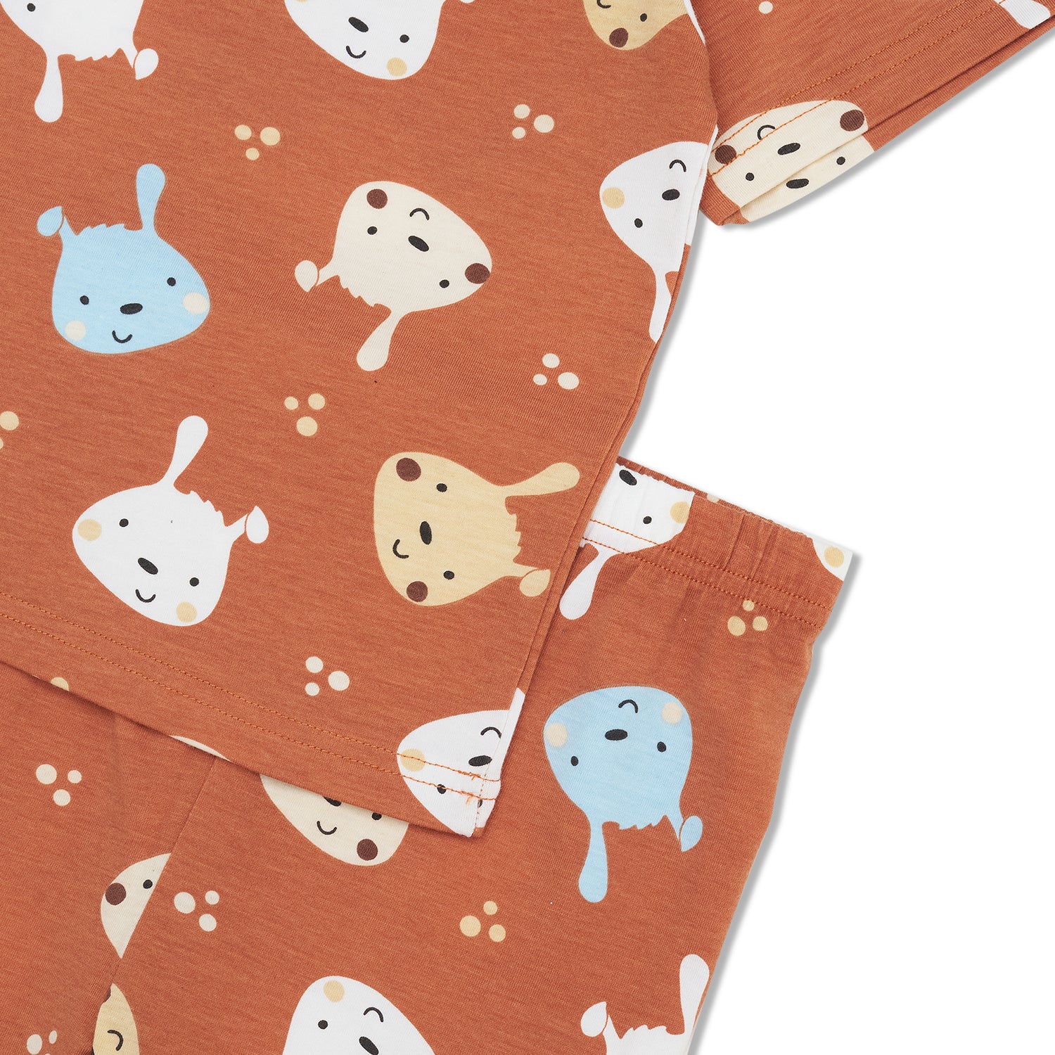 Cocohanee - Brown Puppies Cozy Pajamas - Piyama Tidur Anak