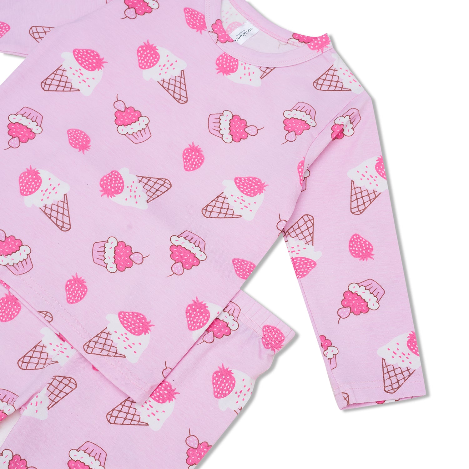 Cocohanee - Creamy Strawberry Long Pajamas - Piyama Tidur Anak