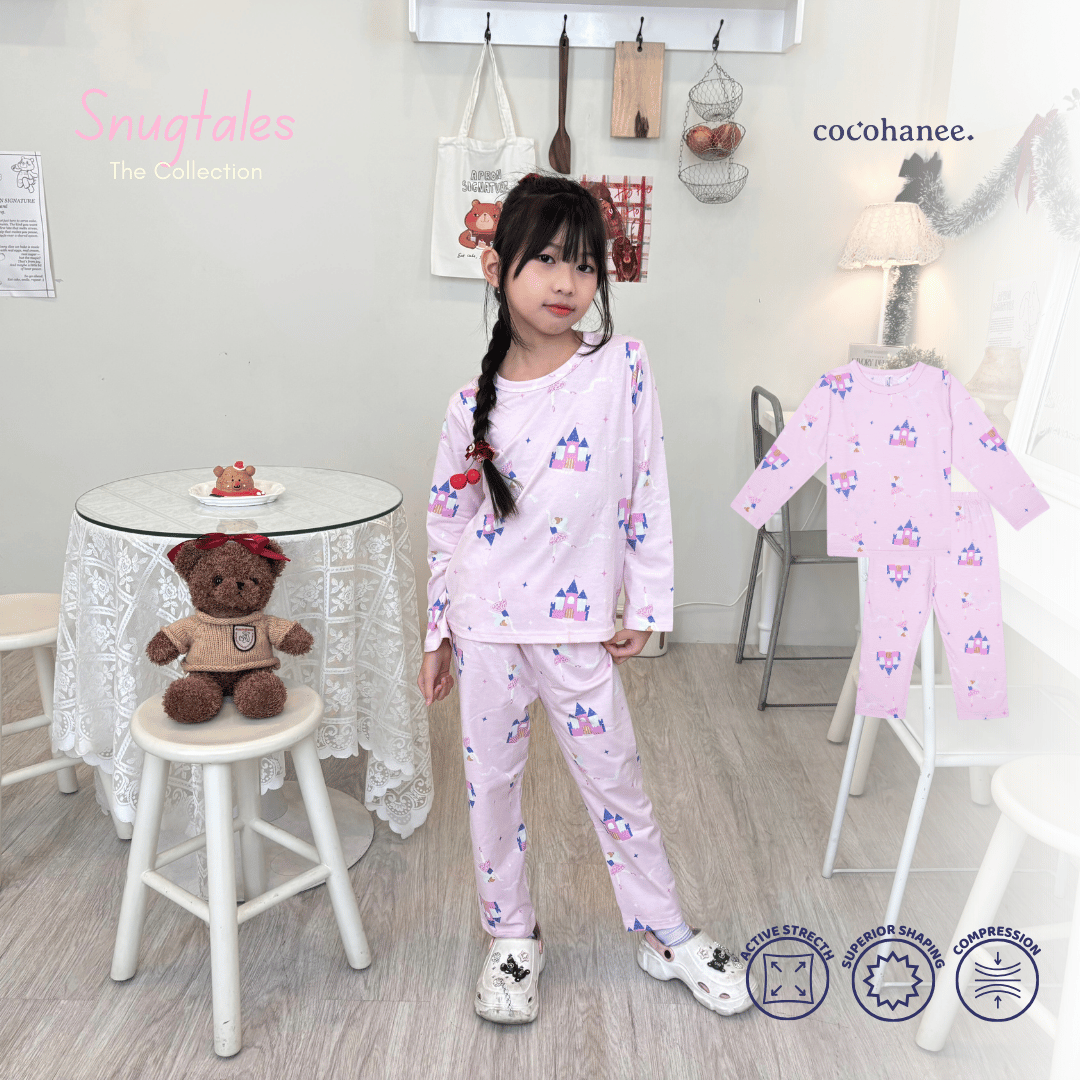 Cocohanee - Fairy Castle Long Pajamas - Piyama Tidur Anak