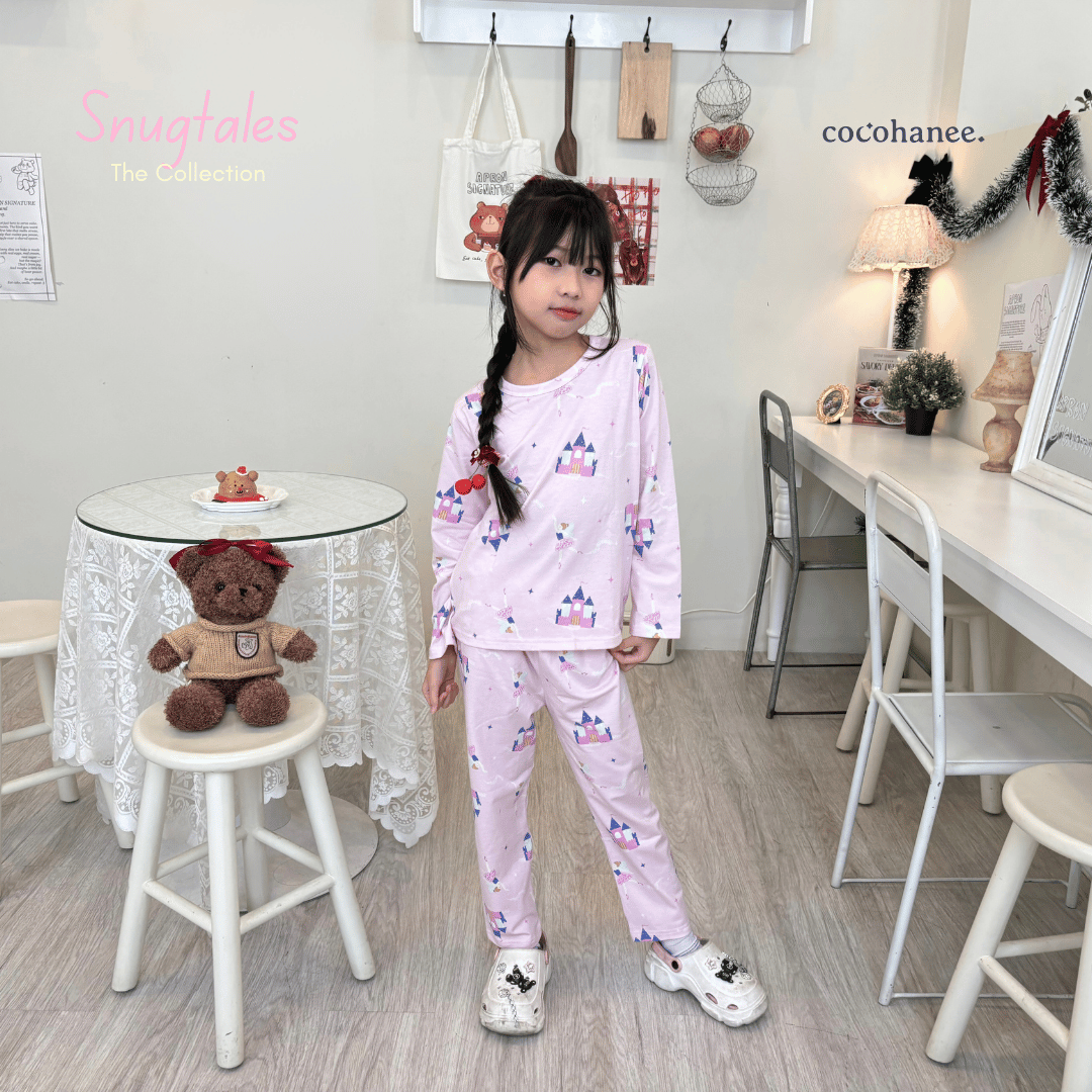 Cocohanee - Fairy Castle Long Pajamas - Piyama Tidur Anak