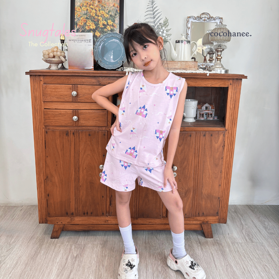 Cocohanee - Fairy Castle - Sleeveless Set - Setelan Anak Tanpa Lengan