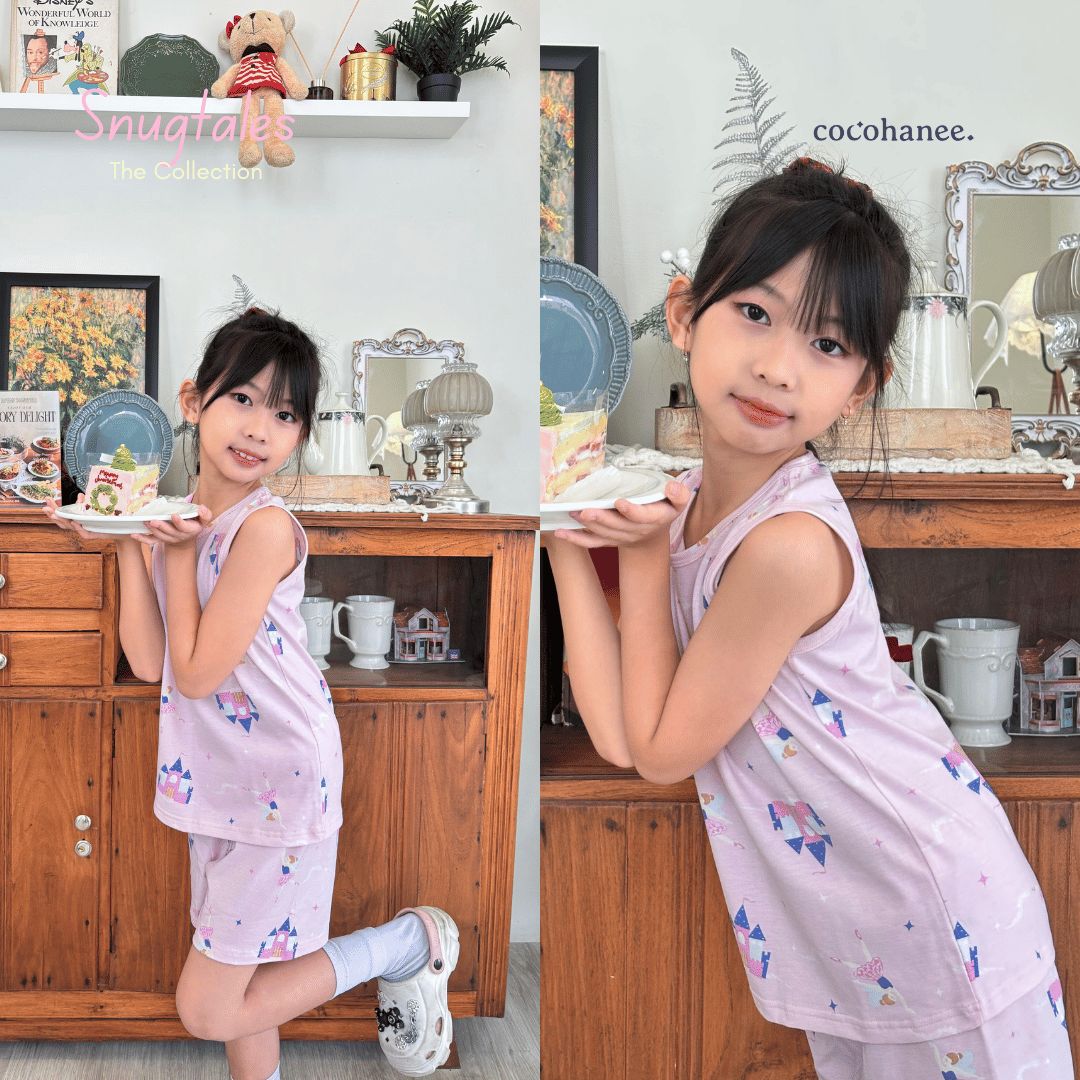 Cocohanee - Fairy Castle - Sleeveless Set - Setelan Anak Tanpa Lengan