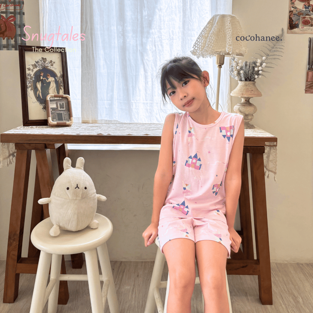 Cocohanee - Fairy Castle - Sleeveless Set - Setelan Anak Tanpa Lengan