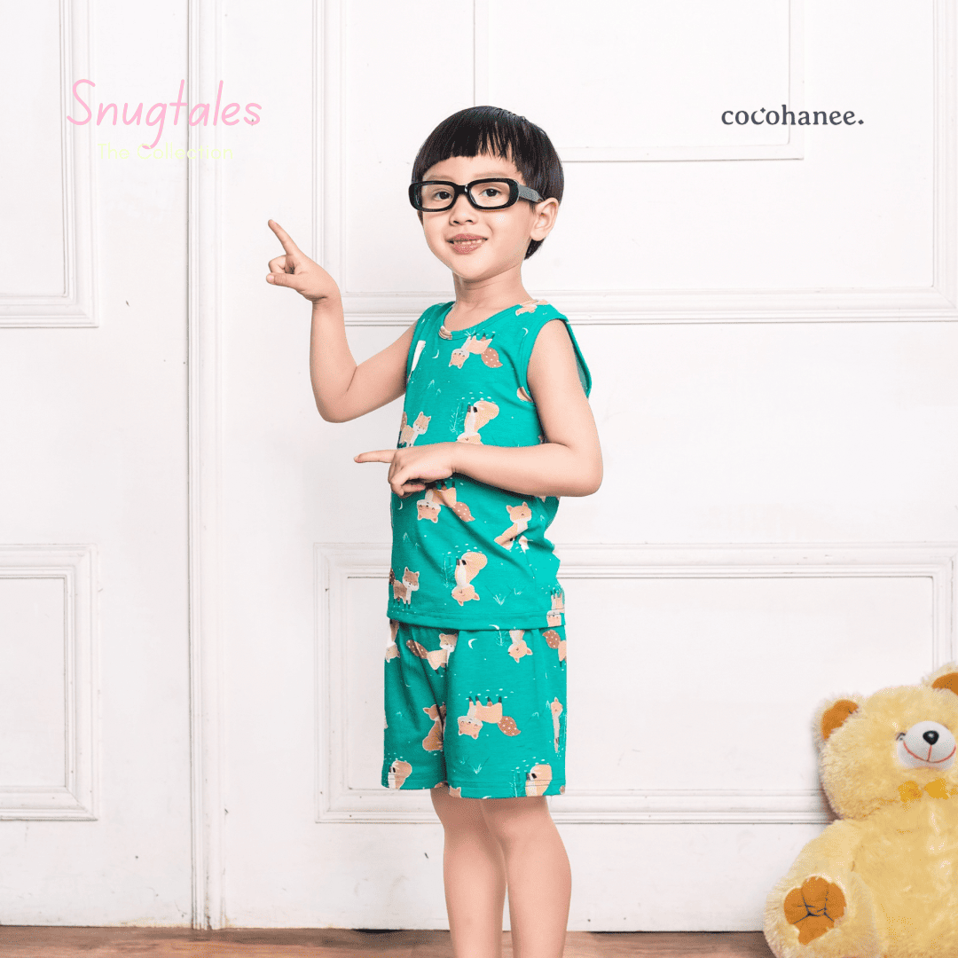 Cocohanee - Forest Night - Sleeveless Set - Setelan Anak Tanpa Lengan