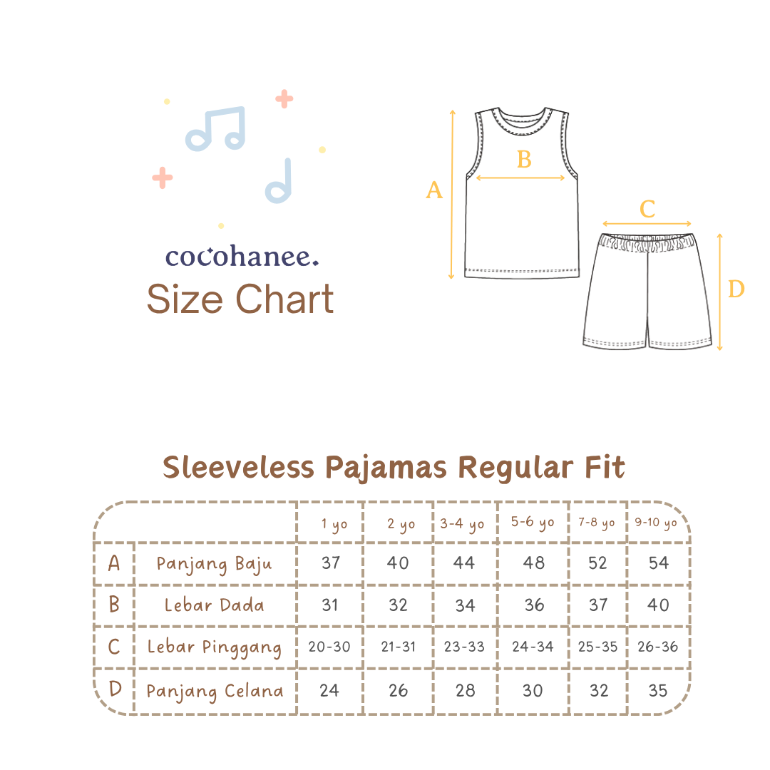 Cocohanee Local Market - Sleveeless Set Pajamas Lemonade