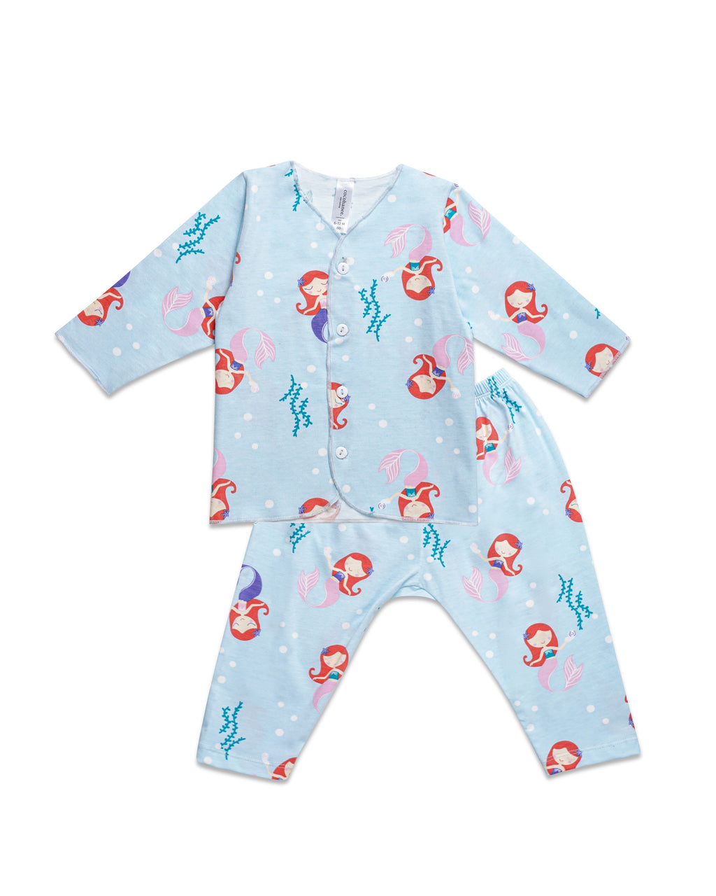 Cocohanee - Mermaid World - Baby Long Button Down Pajamas - Piyama Bayi dengan Kancing Depan