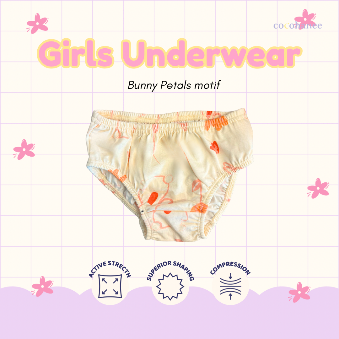Cocohanee - Pastel Flower - Underwear Triangle (3 in 1) - Celana Dalam Anak Perempuan