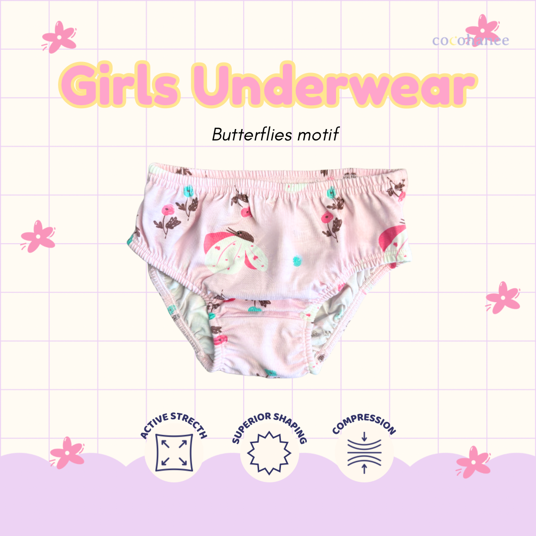 Cocohanee - Pastel Flower - Underwear Triangle (3 in 1) - Celana Dalam Anak Perempuan