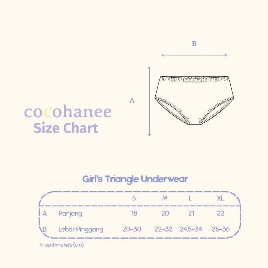 Cocohanee - Pastel Flower - Underwear Triangle (3 in 1) - Celana Dalam Anak Perempuan