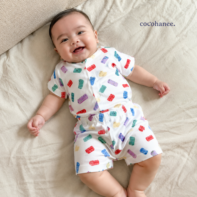 Cocohanee Wonderverse - Short Button Down Pajamas Block Buddies