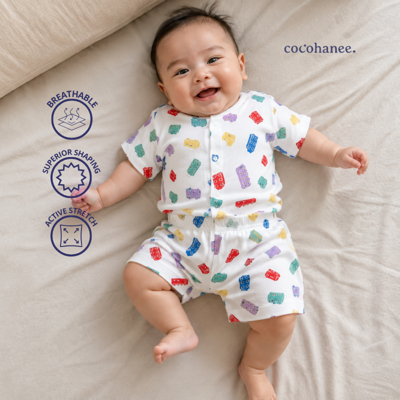 Cocohanee Wonderverse - Short Button Down Pajamas Block Buddies