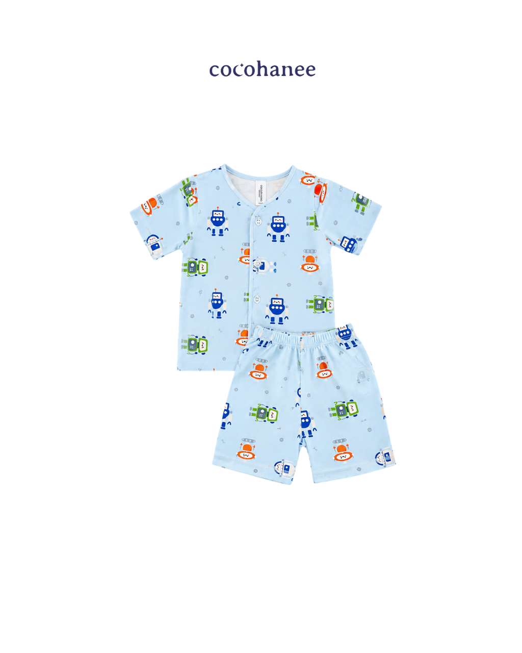 Cocohanee Wonderverse - Short Button Down Pajamas Robo Pals