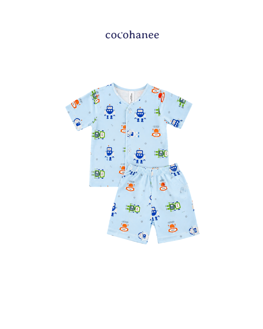 Cocohanee Wonderverse - Short Button Down Pajamas Robo Pals