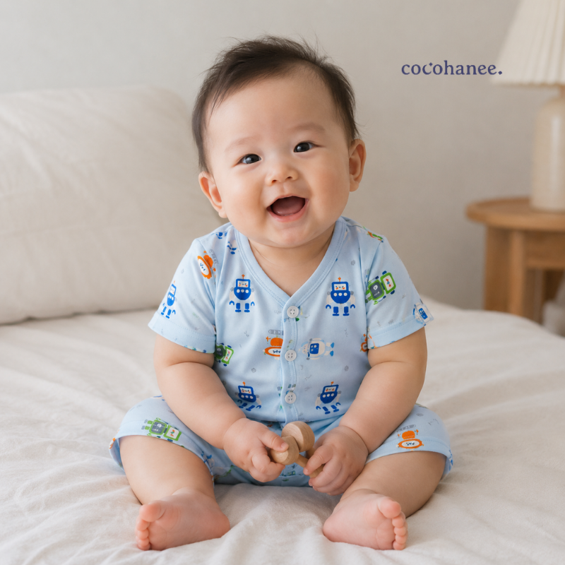 Cocohanee Wonderverse - Short Button Down Pajamas Robo Pals