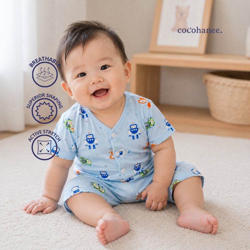 Cocohanee Wonderverse - Short Button Down Pajamas Robo Pals