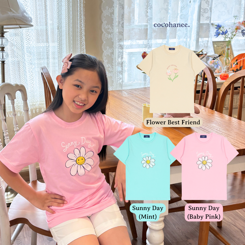 Cocohanee - Springtime Bloom Short T-Shirt - Kaos Lengan Pendek Anak - Atasan Lengan Pendek Anak