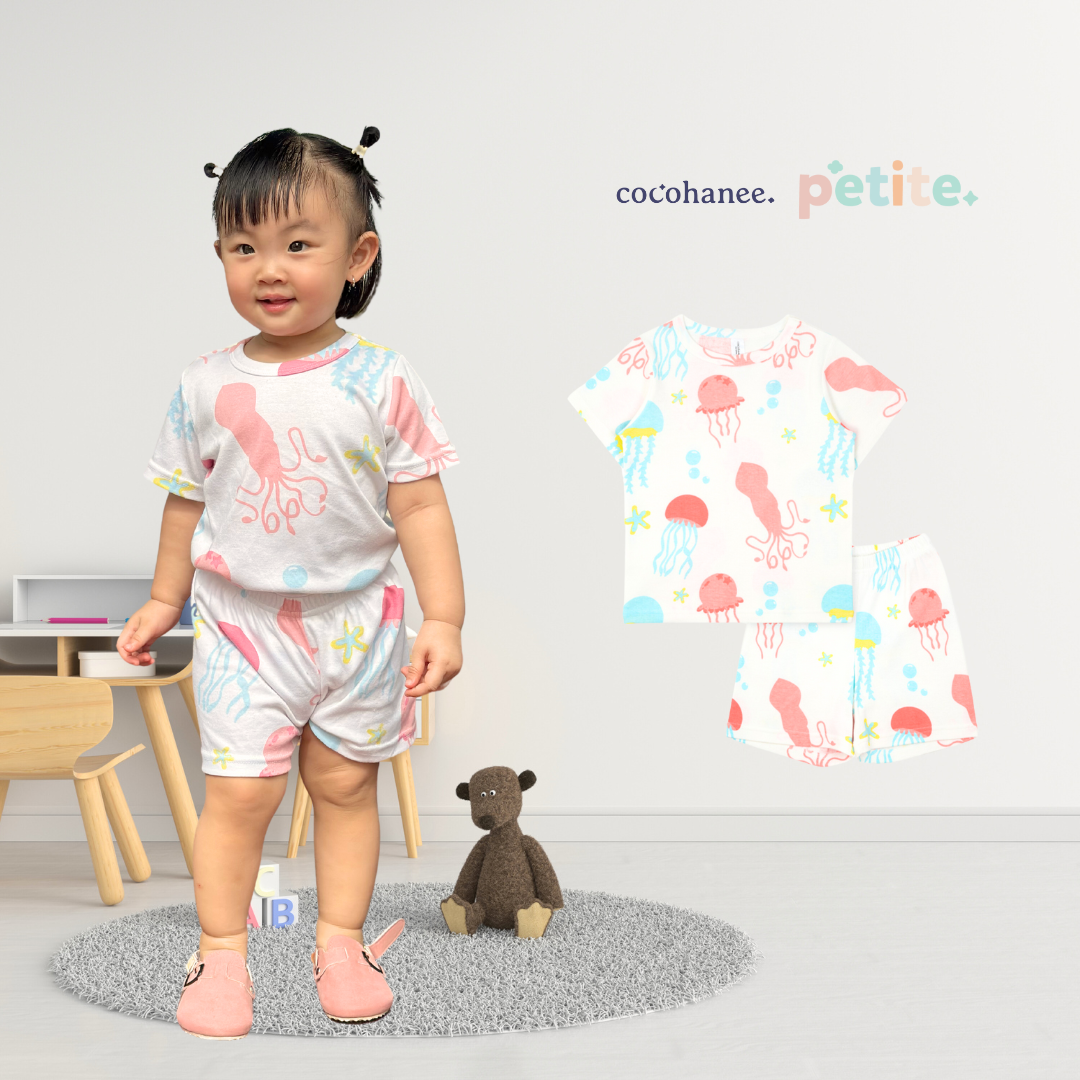 Cocohanee - Jelly Fish Baby Short Pajamas - Piyama Tidur Bayi