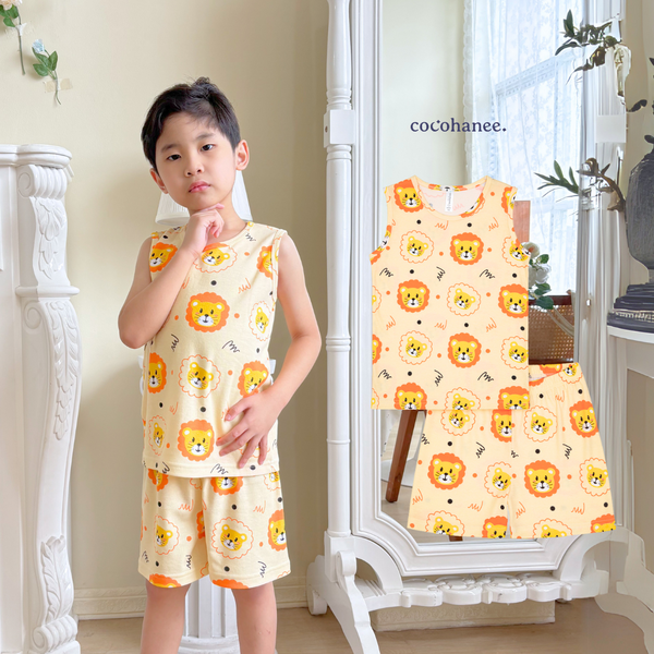 Cocohanee - Lion Sleeveless Set - Setelan Anak Tanpa Lengan