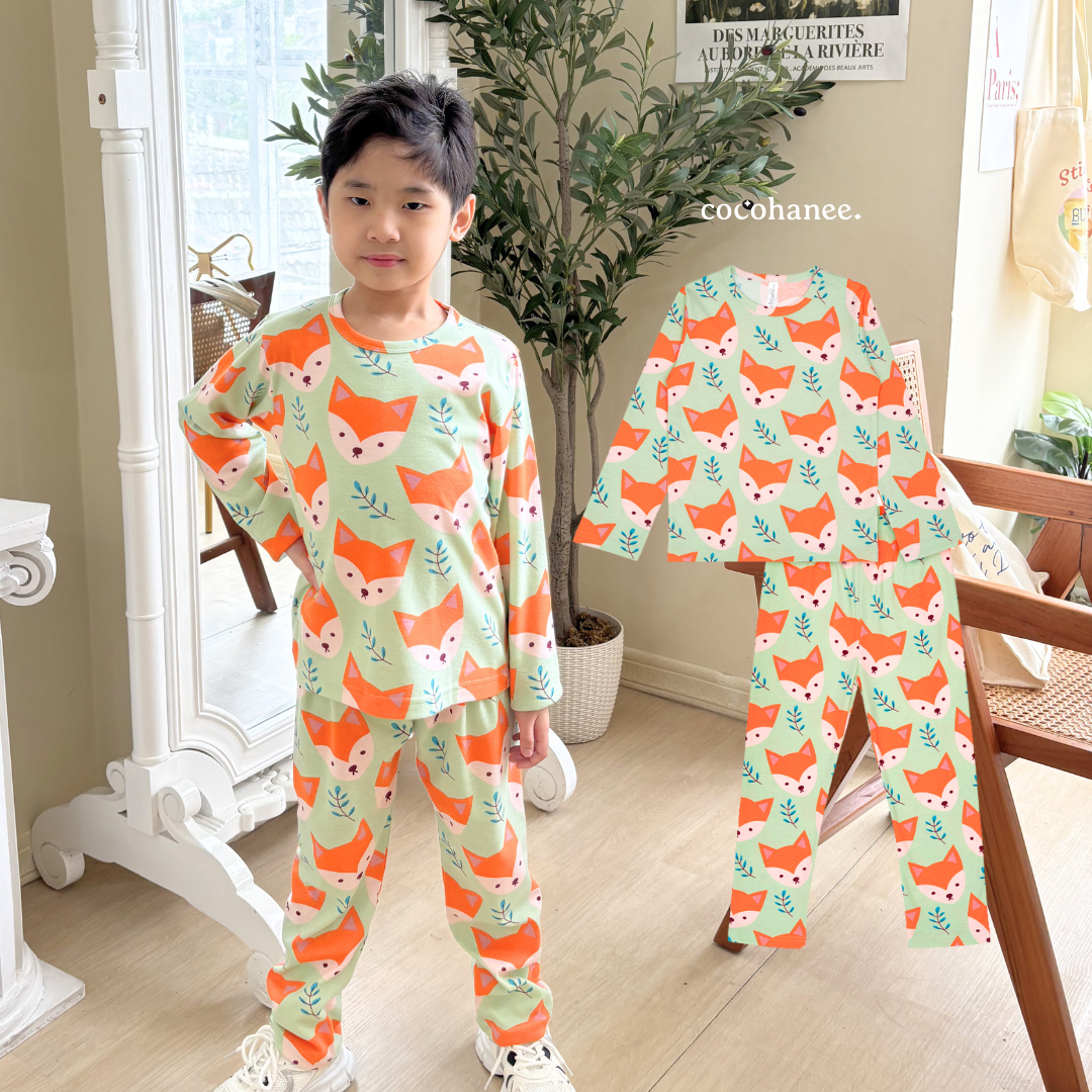 Cocohanee - Mr Fox Long Pajamas - Piyama Tidur Anak