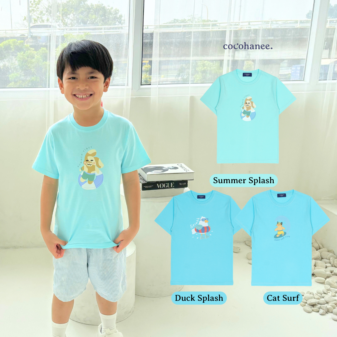 Cocohanee - Summer Bliss Short T-Shirt - Kaos Lengan Pendek Anak - Atasan Lengan Pendek Anak