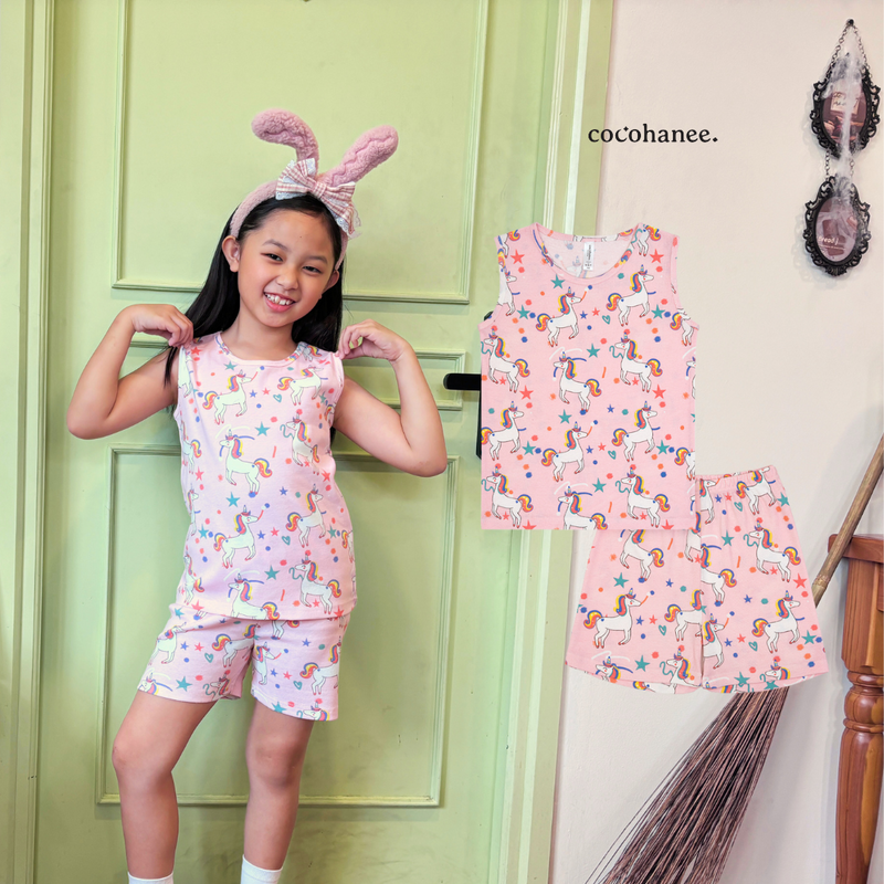 Cocohanee - Unicorn World Sleeveless Set - Setelan Anak Tanpa Lengan