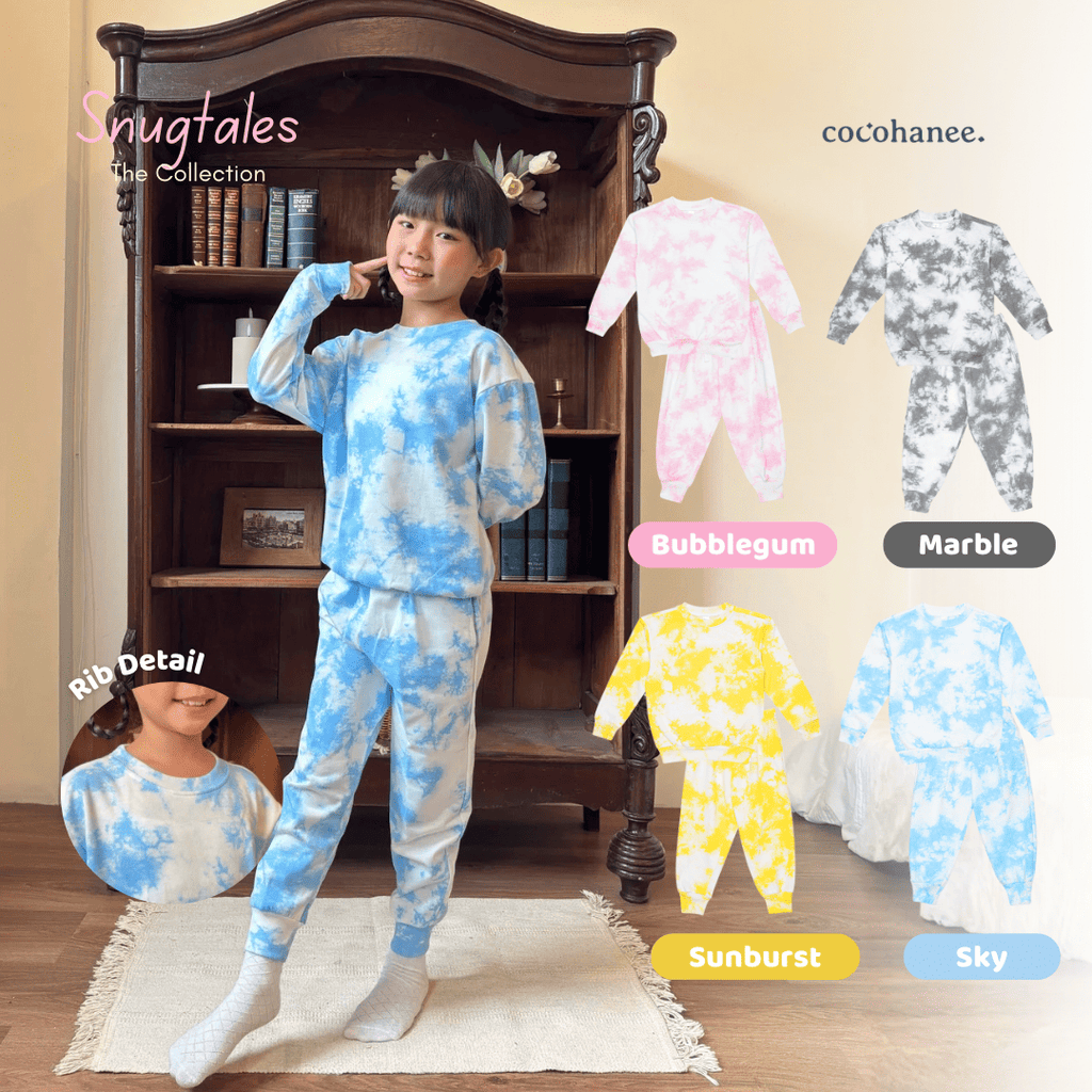 Crewneck Set - Tie Dye Loungewear - Setelan Anak Baby Terry