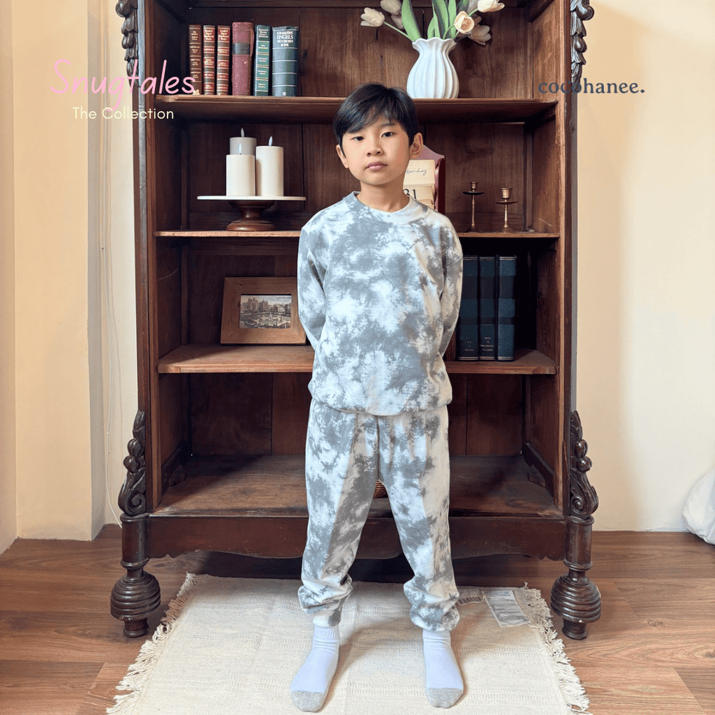 Crewneck Set - Tie Dye Loungewear - Setelan Anak Baby Terry