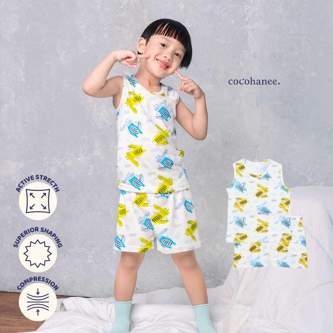 Cocohanee - Croco Sleeveless Set - Setelan Anak Tanpa Lengan