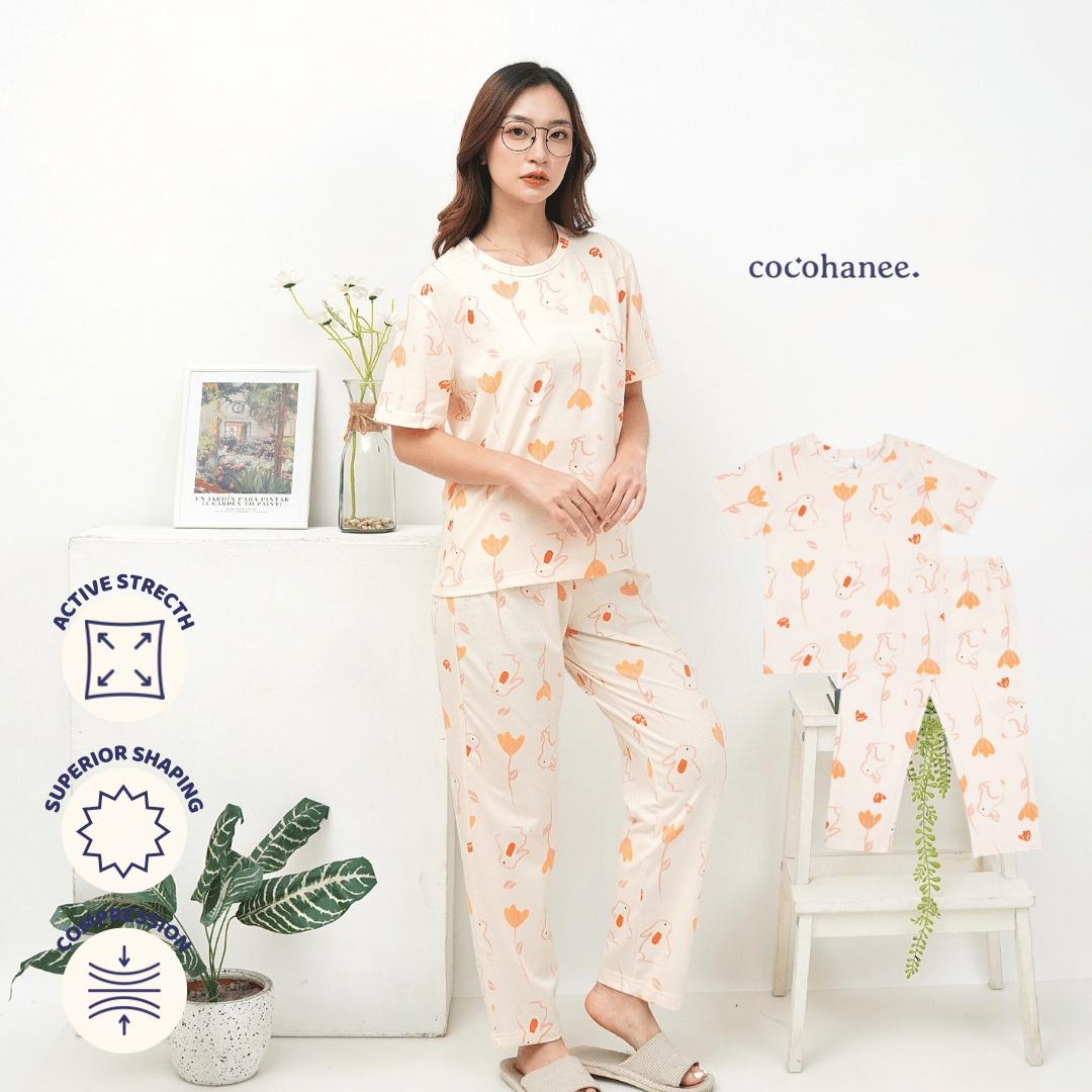 Bunny Petals - Lune Cozy - Piyama Tidur Dewasa