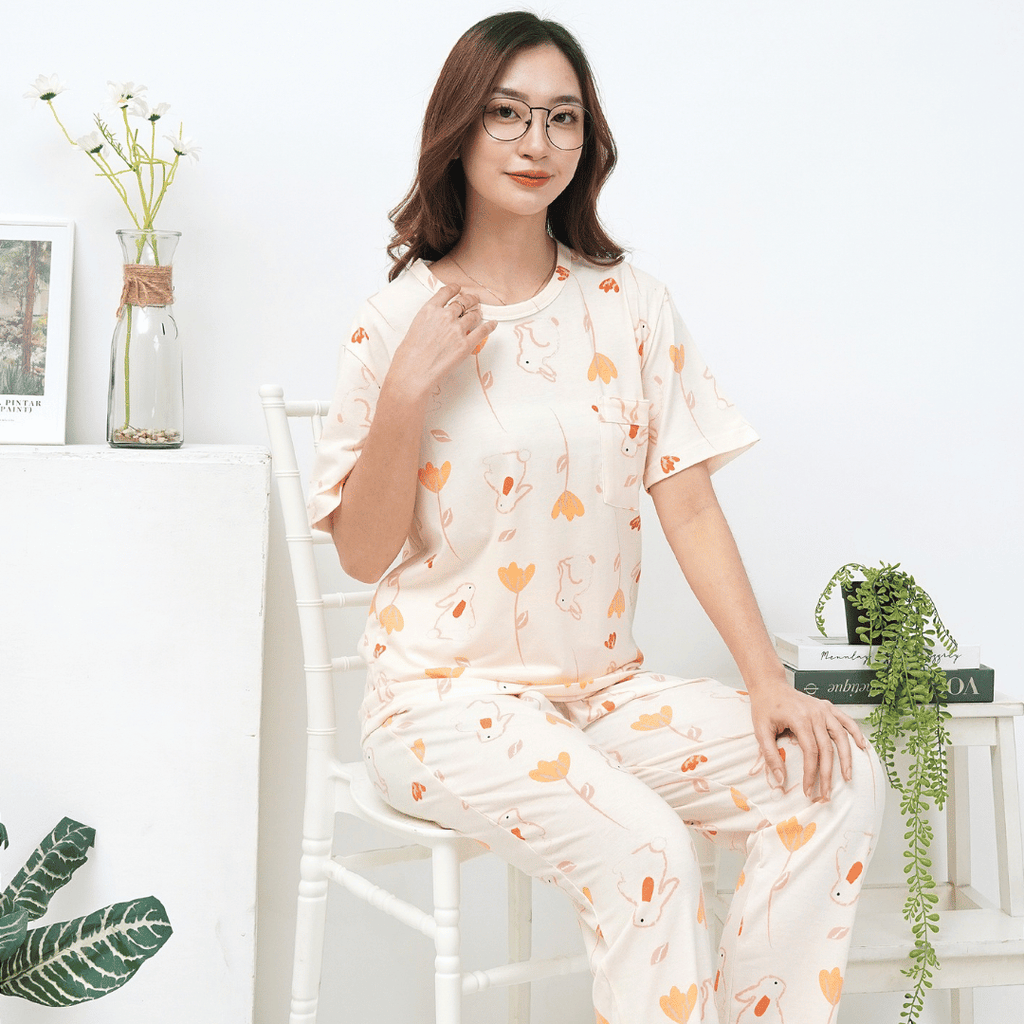 Bunny Petals - Lune Cozy - Piyama Tidur Dewasa
