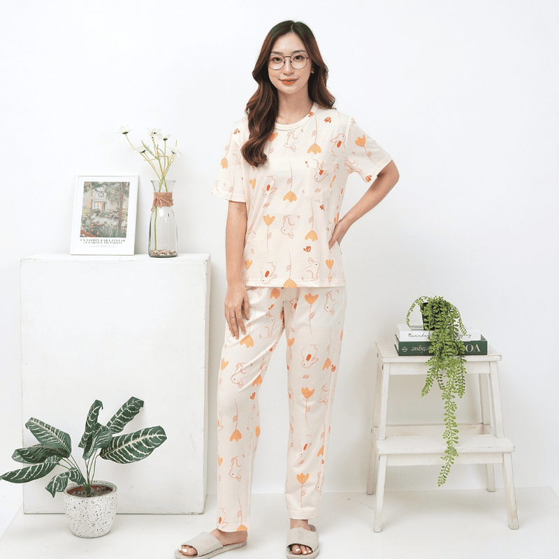 Bunny Petals - Lune Cozy - Piyama Tidur Dewasa