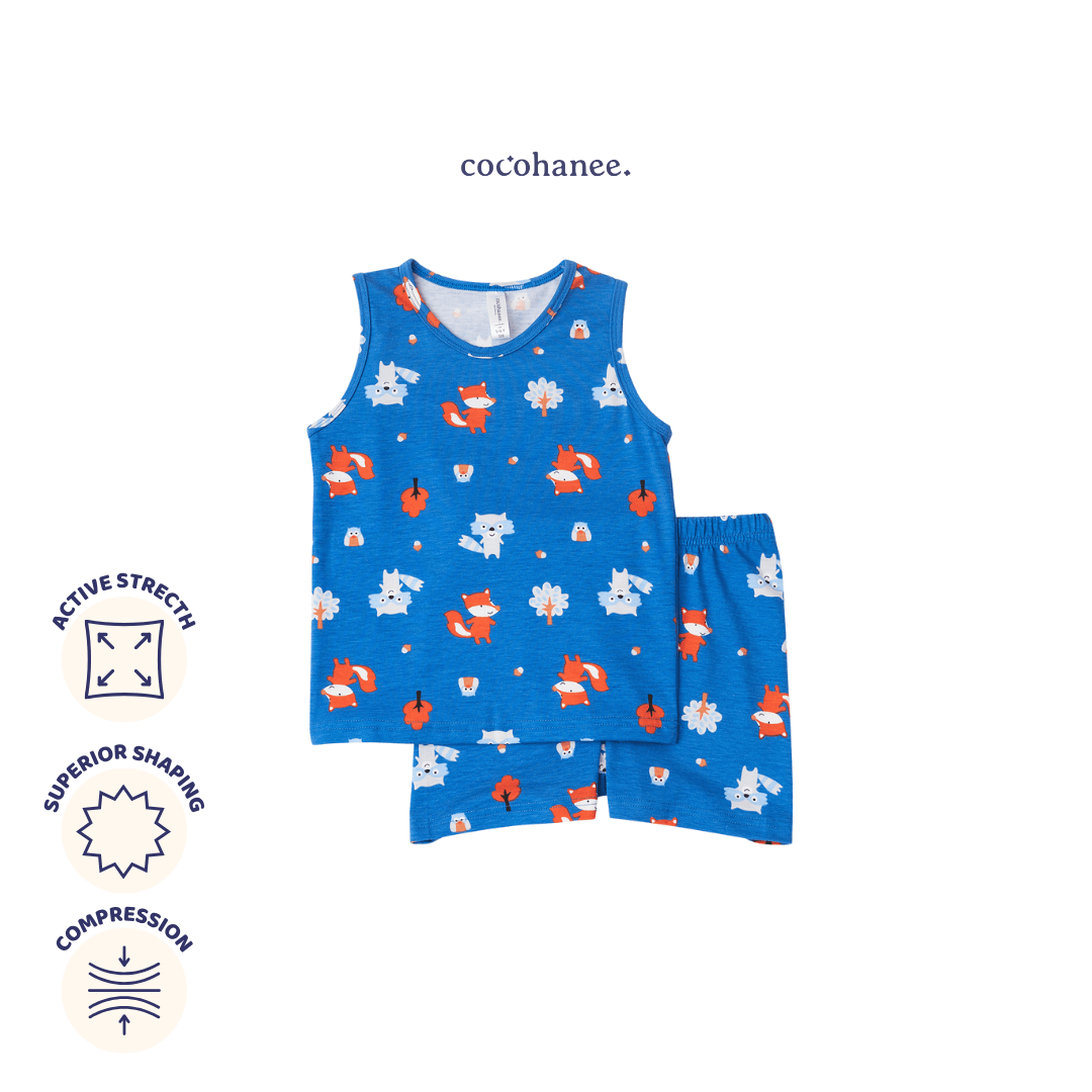 Cocohanee - Fox & Wolf Sleeveless Set - Setelan Anak Tanpa Lengan