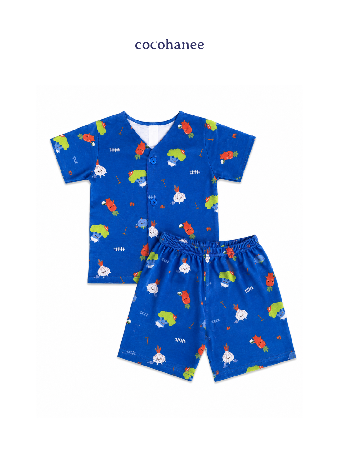 Cocohanee Local Market - Short Button Down Pajamas Garden Buddies