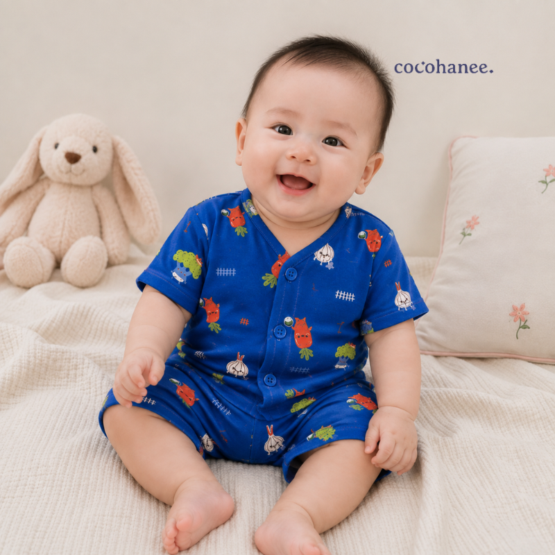 Cocohanee Local Market - Short Button Down Pajamas Garden Buddies