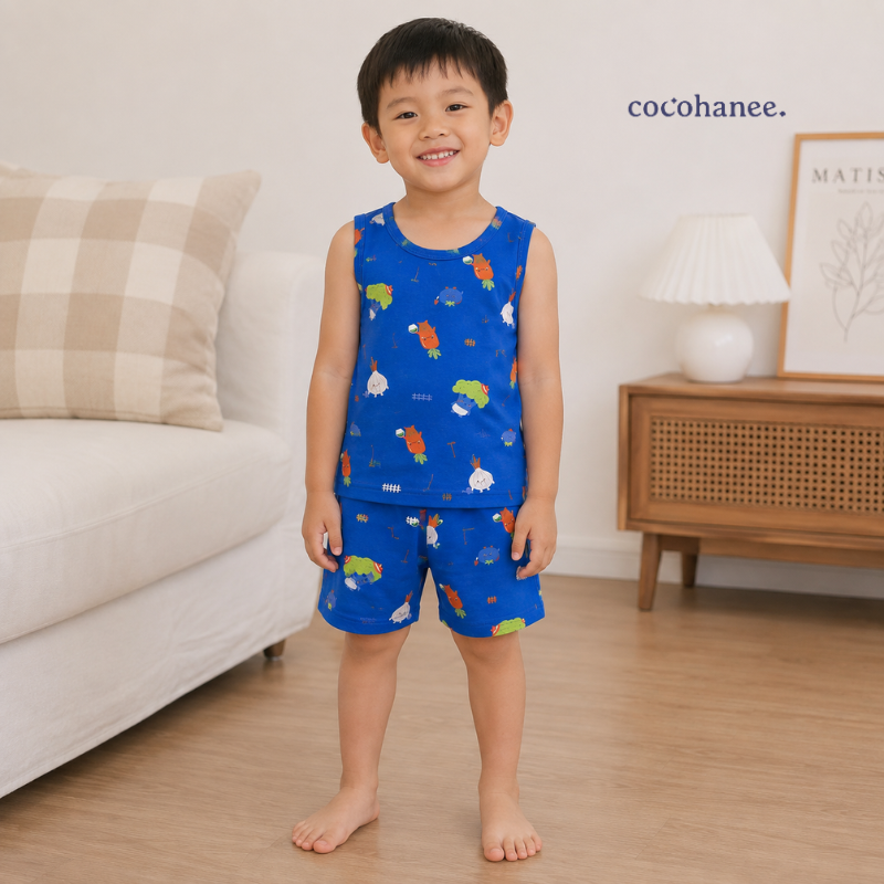 Cocohanee Local Market - Sleeveless Set Pajamas Garden Buddies