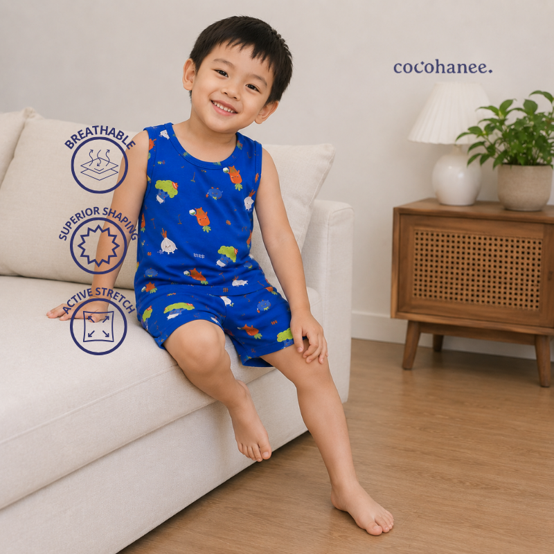 Cocohanee Local Market - Sleeveless Set Pajamas Garden Buddies