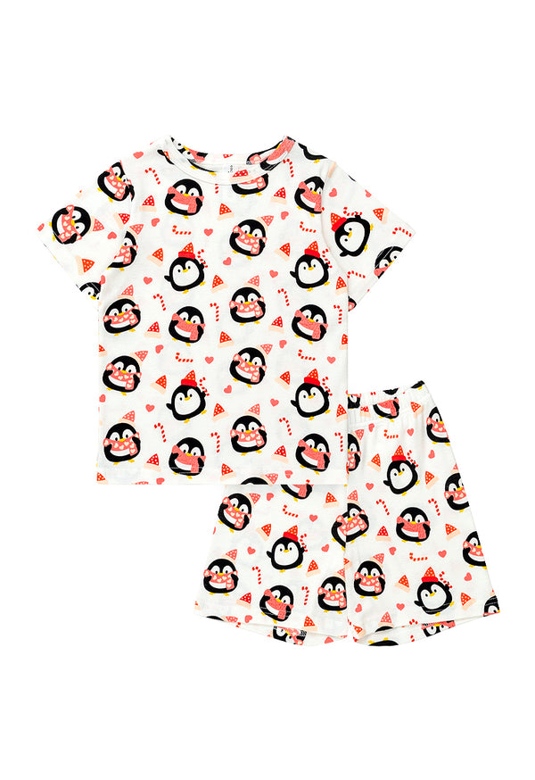 Cocohanee -  Penguin Scarf Short Pajamas