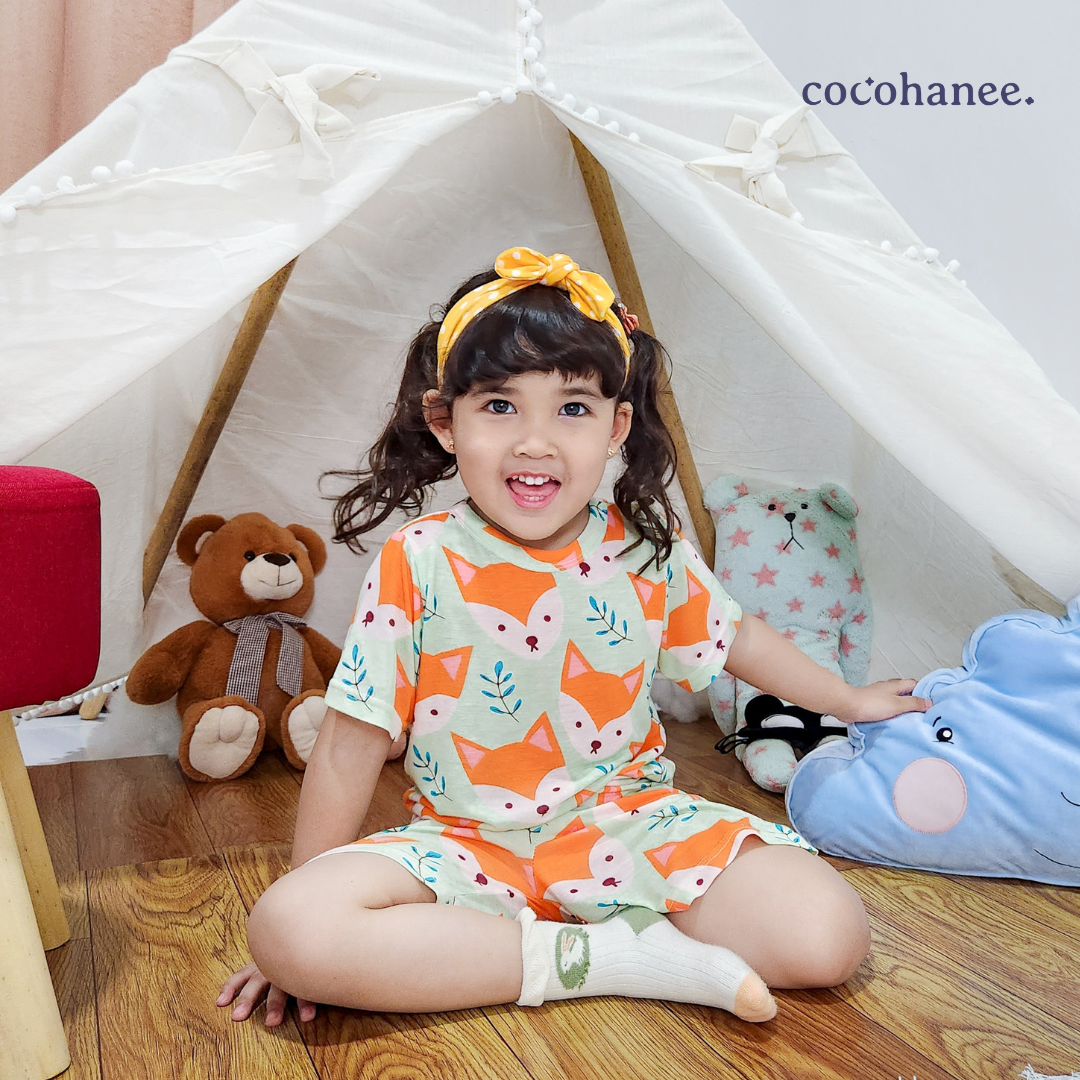 Cocohanee - Mr Fox Short Pajamas - Piyama Tidur Anak