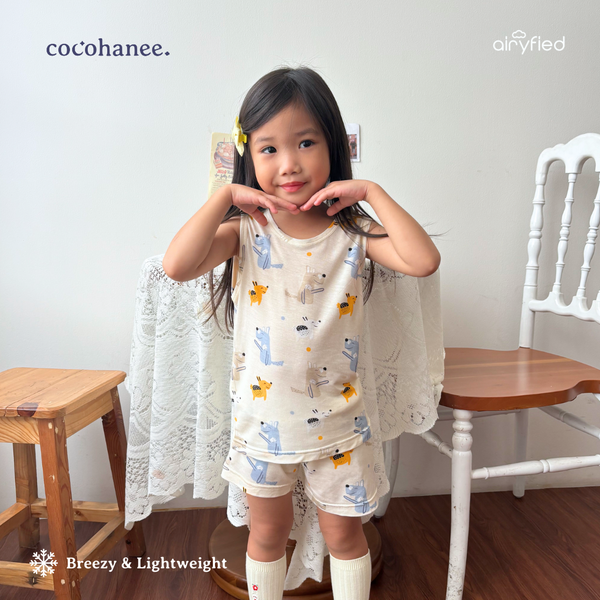 Cocohanee - Woof Woof Sleeveless Pajamas - Baju Tanpa Lengan Anak