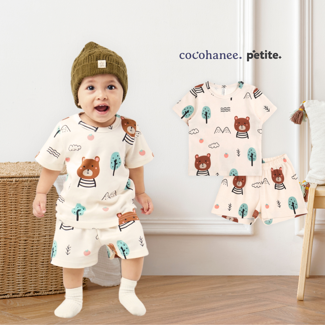 Cocohanee - Bears Baby Short Pajamas - Piyama Tidur Bayi