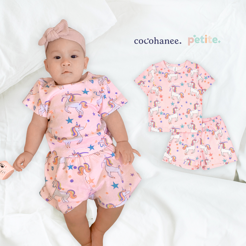 Cocohanee - Unicorn World Baby Short Pajamas - Piyama Tidur Bayi