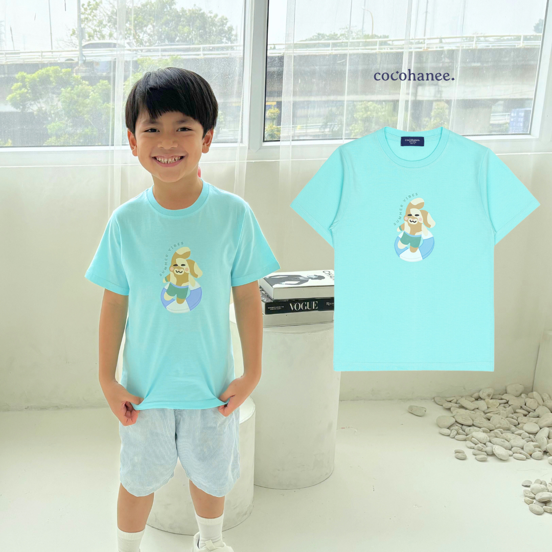 Cocohanee - Summer Bliss Short T-Shirt - Kaos Lengan Pendek Anak - Atasan Lengan Pendek Anak