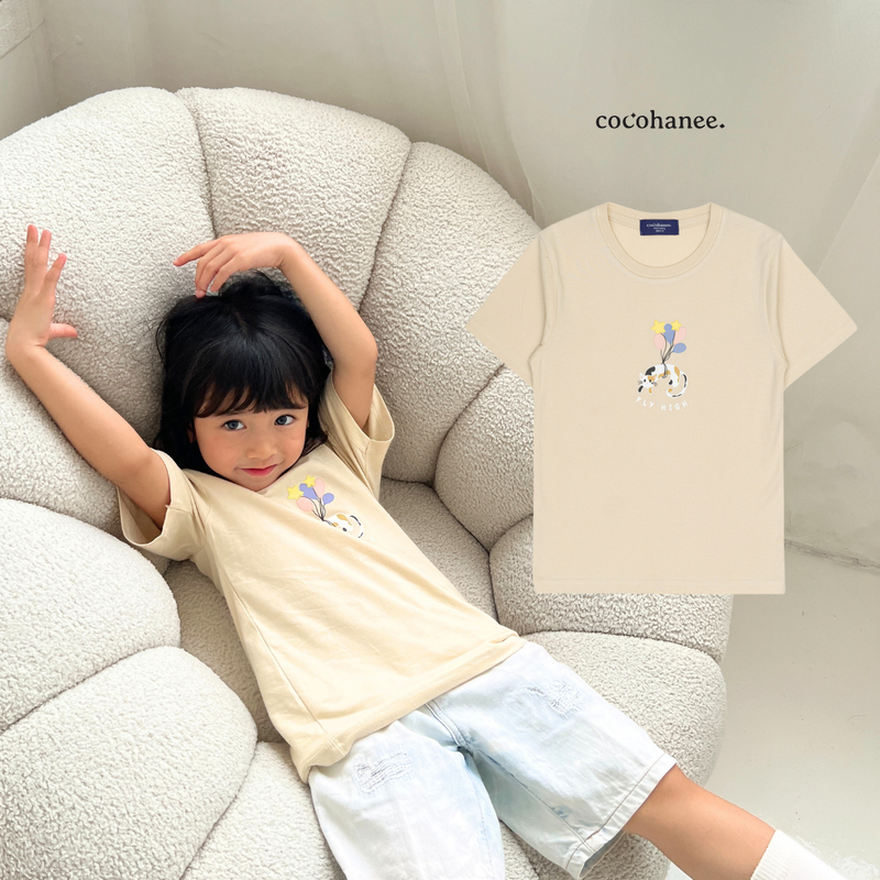 Cocohanee - Purrfect Cats Short T-Shirt - Kaos Lengan Pendek Anak - Atasan Lengan Pendek Anak