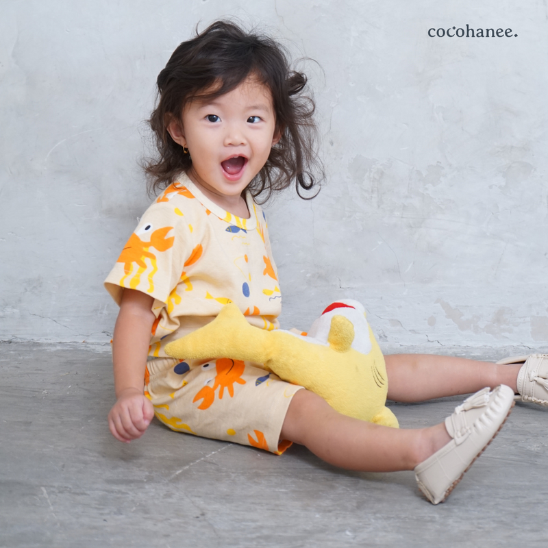 Cocohanee - Mr Craby Baby Short Pajamas - Piyama Tidur Bayi