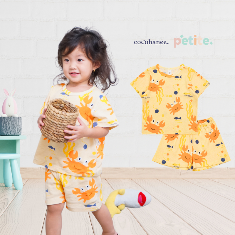 Cocohanee - Mr Craby Baby Short Pajamas - Piyama Tidur Bayi