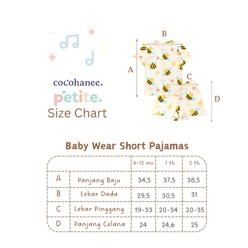 Cocohanee - Mr Craby Baby Short Pajamas - Piyama Tidur Bayi